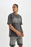 DeFactoFit NBA Brooklyn Nets Oversize Geniş Kalıp Bisiklet Yaka Kısa Kollu Tişört B9907AX24SMAR212