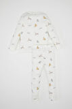 Kız Bebek Pijama Takım Balerin Baskılı Fitilli Kaşkorse  Uzun Kollu Üst Beli Lastikli Uzun Alt