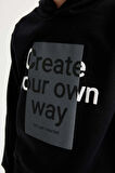 DeFacto Erkek Çocuk 2'li Takım Kapüşonlu Baskılı Sweatshirt Üst Beli Lastikli Jogger Eşofman Altı D2034A824AUBK81