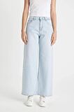 DeFacto Wide Leg Normal Bel Uzun Jean Yıkamalı Pantolon D2963AX24HSNM39