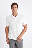 DeFacto Regular Fit Kısa Kollu Dokulu Triko Polo Tişört C4140AX24SMER85