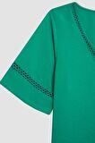 DeFacto Regular Fit V Yaka Kısa Kollu Bluz A5171AX24SMGN268