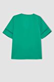 DeFacto Regular Fit V Yaka Kısa Kollu Bluz A5171AX24SMGN268