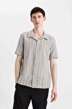 DeFacto Regular Fit Yazlık Polo Yaka Pamuklu Kısa Kollu Gömlek Z7344AZ24SMKH158