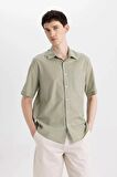 DeFacto Relax Fit Yazlık Polo Yaka Pamuklu Kısa Kollu Gömlek C7598AX24SMGN497