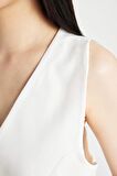DeFacto Crop V Yaka Keten Karışımlı Blazer Yelek C7798AX24SMER105