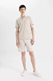 Regular Fit Gabardin Bermuda