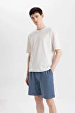 Slim Fit Sweatshirt Kumaşı Şort