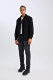 DeFacto Relax Fit Polar Uzun Kollu Siyah Gömlek A4782AX24WNBK81