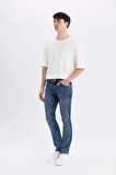 Pedro Slim Fit Dar Kalıp Normal Bel Dar Paça Jean Pantolon