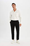 DeFacto Tailored Fit Düz Paça Her Yöne Esneyen Pantolon C7508AX24AUBK27