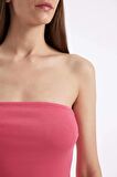 DeFacto Bodycon Straplez Ribana Midi Elbise D4440AX24HSPN628
