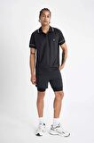 DeFactoFit Slim Fit Dar Kesim Sporcu Pike Kısa Kollu Siyah Polo Tişört D5008AX24HSBK81