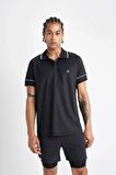 DeFactoFit Slim Fit Dar Kesim Sporcu Pike Kısa Kollu Siyah Polo Tişört D5008AX24HSBK81