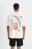 DeFactoFit NBA Chicago Bulls Oversize Fit Bisiklet Yaka Kısa Kollu Tişört C9272AX24AUBG662
