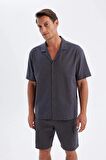 DeFacto Relax Fit Yazlık Polo Yaka Pamuklu Kısa Kollu Gömlek D4540AX24SMAR148