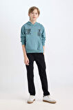 DeFacto Erkek Çocuk Kapüşonlu Sırt Baskılı Sweatshirt C9799A824WNBE528