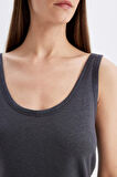 DeFacto Regular Fit U Yaka Keten Karışımlı Basic Atlet D4453AX24HSAR148