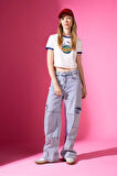 DeFacto Coool Hello Kitty Fitted Ribana Kısa Kollu Tişört D4214AX24HSWT32