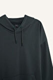 DeFacto Oversize Geniş Kalıp Kapüşonlu Kanguru Cepli Basic Düz Sweatshirt X8287AZ24AUGN1082