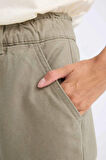 DeFacto Paperbag Gabardin Kumaş Pantolon Yüksek Bel Cepli Basic Düz Standart Paça S2790AZ24WNKH459