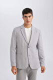 DeFacto Slim Fit Astarlı Blazer Ceket N0503AZ24AUGR377