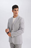 DeFacto Slim Fit Astarlı Blazer Ceket N0503AZ24AUGR377