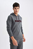DeFacto Regular Fit Kapüşonlu Baskılı Kalın Sweatshirt L5850AZ24AUGN807