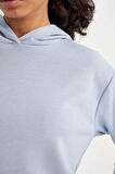 DeFactoFit Standart Fit Kapüşonlu Skuba Dalgıç Kumaş Sporcu Basic Düz Sweatshirt A5626AX24AUBE748