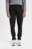 DeFactoFit Slim Fit Sporcu Jogger Eşofman Altı Dar Kesim Fermuarlı Basic Düz Standart Paça S3309AZ24AUBK81