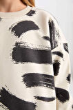 DeFacto Kız Çocuk Desenli Bisiklet Yaka Sweatshirt D3018A824WNBG734
