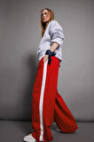 DeFacto Coool Wide Leg Geniş Bol Paça Eşofman Altı Geniş Paça Beli Lastikli Bağcıklı Şeritli D4764AX24AURD197