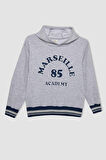 DeFacto Erkek Çocuk Gri Yazı Baskılı Kapüşonlu Sweatshirt C9788A824AUGR210