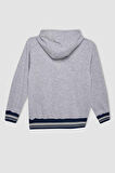 DeFacto Erkek Çocuk Gri Yazı Baskılı Kapüşonlu Sweatshirt C9788A824AUGR210