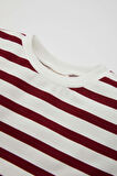 Erkek Bebek Bisiklet Yaka Çizgili Kısa Kollu Tişört