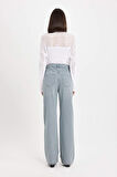 DeFacto 90's Wide Leg Yüksek Bel Uzun Jean Yıkamalı Pantolon C6189AX24AUNM55