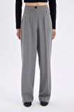 DeFacto Standart Boy Kumaş Pantolon Wide Leg Geniş Bol Paça Basic Düz Yüksek Bel C6402AX24AUAR61