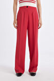 DeFacto Standart Boy Kumaş Pantolon Wide Leg Geniş Bol Paça Basic Düz Yüksek Bel C6402AX24AURD54