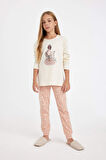 DeFacto Kız Çocuk Baskılı Uzun Kollu Pijama Takımı D6051A824AUBG759