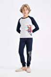 DeFacto Erkek Çocuk Pijama Takımı Marvel Spiderman Uzun Kollu Üst Uzun Alt D3619A824WNNV146