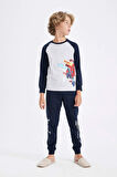 DeFacto Erkek Çocuk Pijama Takımı Marvel Spiderman Uzun Kollu Üst Uzun Alt D3619A824WNNV146