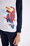 DeFacto Erkek Çocuk Pijama Takımı Marvel Spiderman Uzun Kollu Üst Uzun Alt D3619A824WNNV146