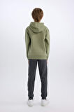 DeFacto Erkek Çocuk 2'li Takım Kapüşonlu Baskılı Sweatshirt Beli Paçası Lastikli Eşofman Altı D3601A824WNKH461
