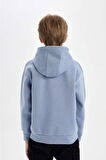 DeFacto Erkek Çocuk Kapüşonlu Baskılı Sweatshirt D4354A8NSBE572