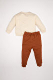 DeFacto Erkek Bebek 2'li Takım Baskılı İnce Sweatshirt Eşofman Altı D6257A5NSBN125
