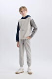 DeFacto Erkek Çocuk Kapüşonlu Cep Baskılı Sweatshirt B4426A8NSBG807
