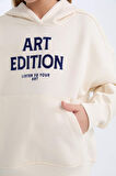 DeFacto Kız Çocuk Oversize Geniş Kalıp Kapüşonlu Baskılı İçi Yumuşak Tüylü Sweatshirt D4296A824WNER233
