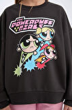 DeFacto Kız Çocuk PowerPuff Girls Oversize Geniş Kalıp Bisiklet Yaka Sweatshirt D2823A824WNAR227