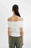 DeFacto Slim Fit Dar Kesim Omuzu Açık Ribana Kısa Kollu Tişört D2906AX24SMER105