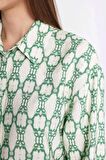 DeFacto Relax Fit Desenli Uzun Kollu Gömlek Tunik D1435AX24HSGN752